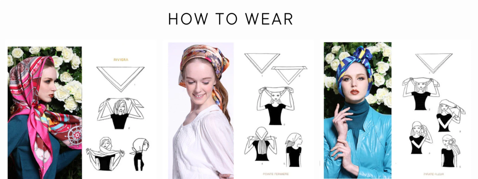 how to use pure silk head scarf