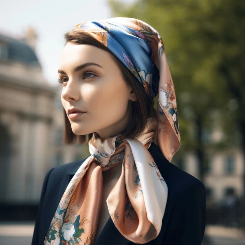 100 Pure Silk Head Scarf