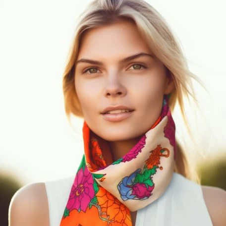 Designer Skinny Silk Scarf