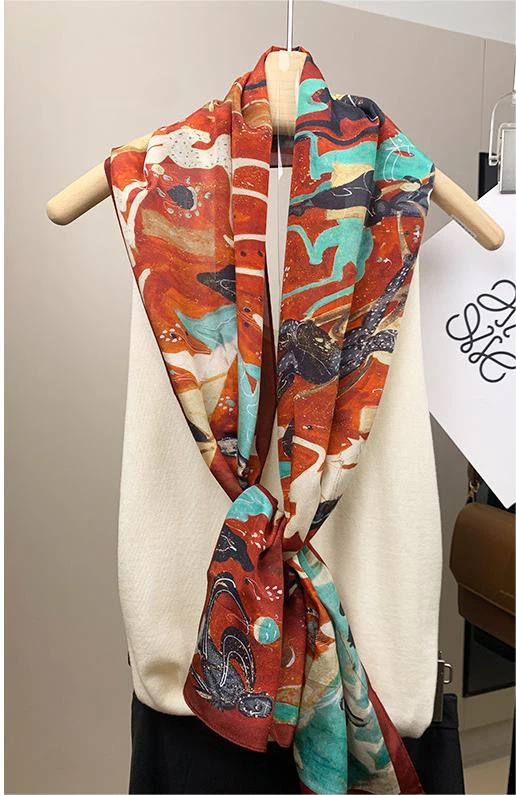 crepe de chine silk scarf