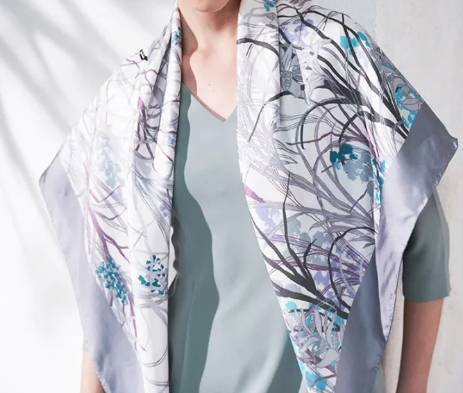 Wholesale Printed Cotton Silk Scarf Wholesale Printed Cotton Silk Scarf