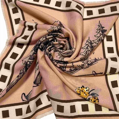 Digital Printing Silk Wool Scarf
