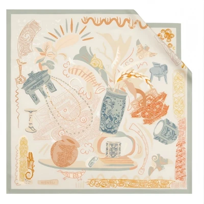 Hand Rolled Twill Silk Scarf