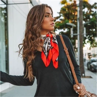 Leopard Satin Scarf