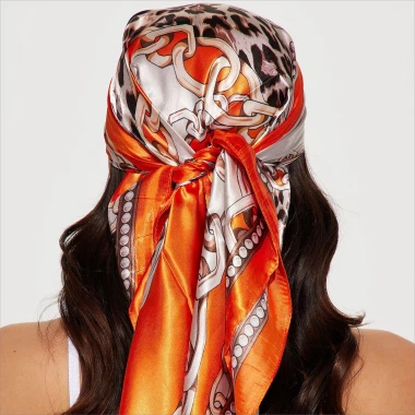 Orange Silk Bandana
