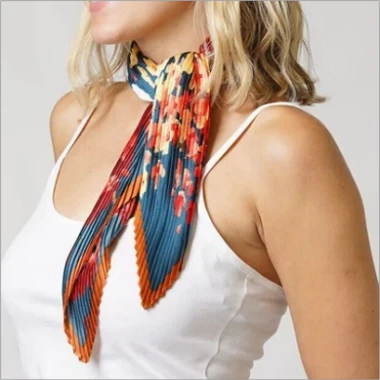 Satin Floral Scarf