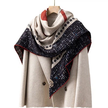 Silk Wool Scarf For Winter Warm