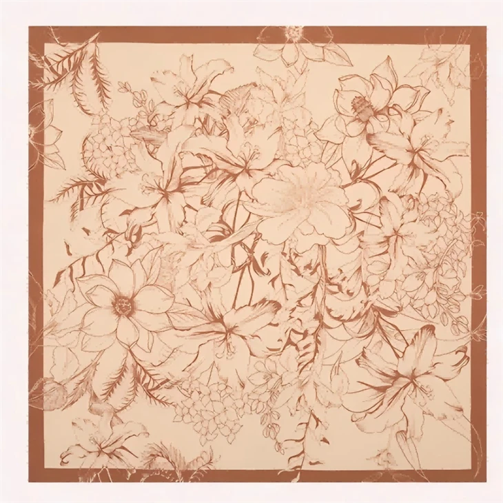 Wool Floral Scarf